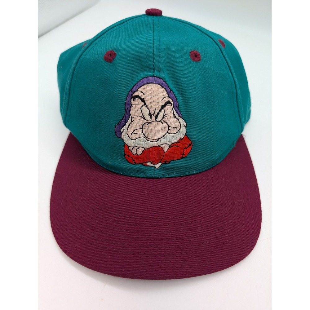 Vintage 1994‎ Disney Grumpy Snow White Masterpiece Video Release Youth Snapback